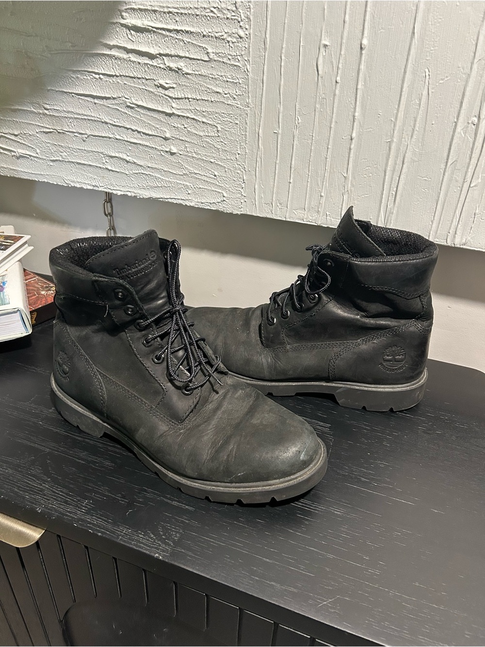 Timberland 19074 Men’s Size 10 Black Waterproof Leather 6” Work Boots